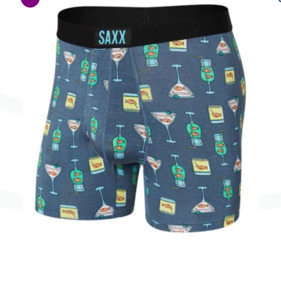 SAXX ULTRA Boxer Briefs with Fly “Nautical Nightcap" - Picture 1 of 4